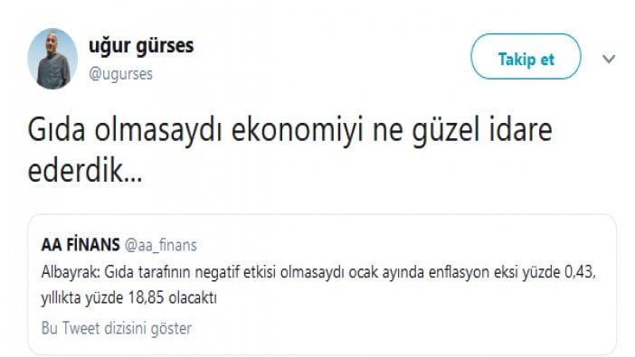 Albayrak'ın açıklamasına Uğur Gürses'ten ilginç yorum