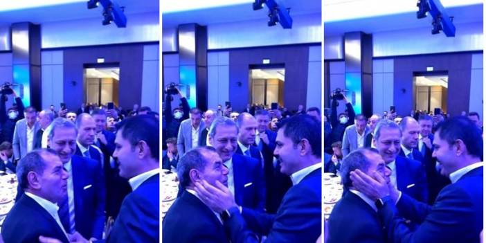 Murat Kurum'dan Galatasaray Başkanı Dursun Özbek'e AKP Toplantısında Samimi Hareketler