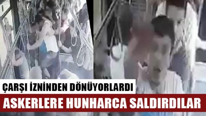 Kocaeli'de çarşı izninden dönen askerlere otobüste saldırı!