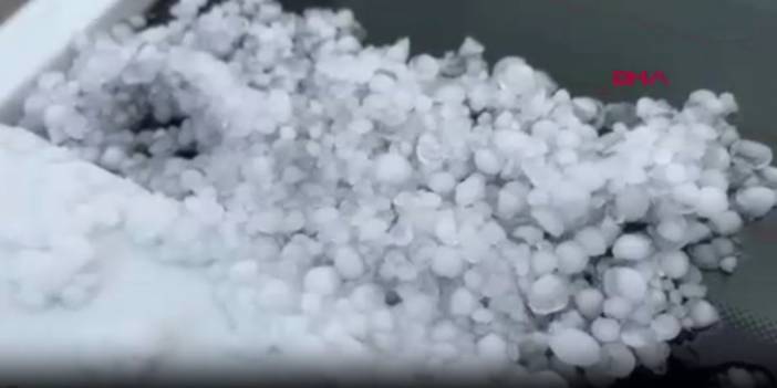 Bodrum'da Fındık Büyüklüğünde Dolu