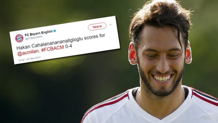 Bayern Münih, Hakan Çalhanoğlu'nun adını yanlış yazdı, esprili şekilde özür diledi