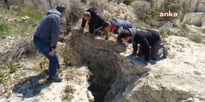 Aydın'ın Karacasu ilçesinde Tarım Alanında Çökme Olayı!