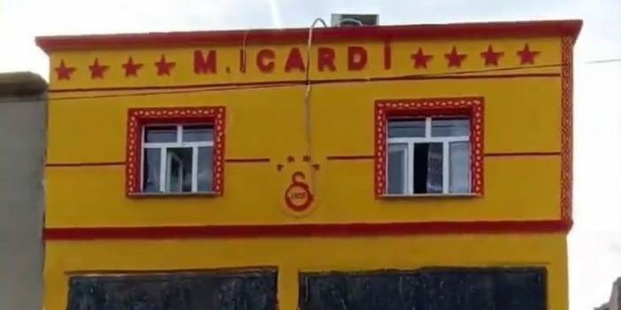 Yok Böyle Bir Aşk! Evinin Dış Cephesini Sarı Kırmızıya Boyadı, Icardi'nin Adını Yazdırdı