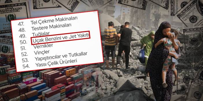 İsrail'e, uçak benzini ve jet yakıtı da gönderiyormuşuz!