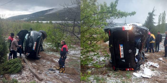 Feci Kaza! Minibüs Bahçeye uçtu