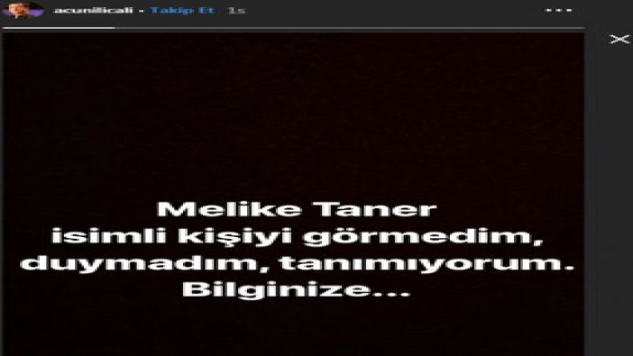 Acun Ilıcalı'dan Melike Taner açıklaması