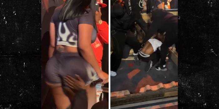 Rapçi Stunna Girl Konser Sırasında Tacize Uğradı! Eşi Araya Girdi Kavga Çıktı