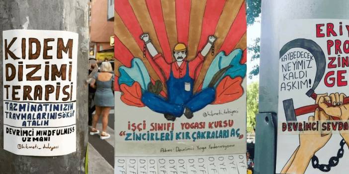 1 Mayıs Afişlerinde Mizahi Dokunuşlar: Çizimleri Kadar Sloganları da Güldürüyor!Proleter Koçu, Sendikal Olumlama...