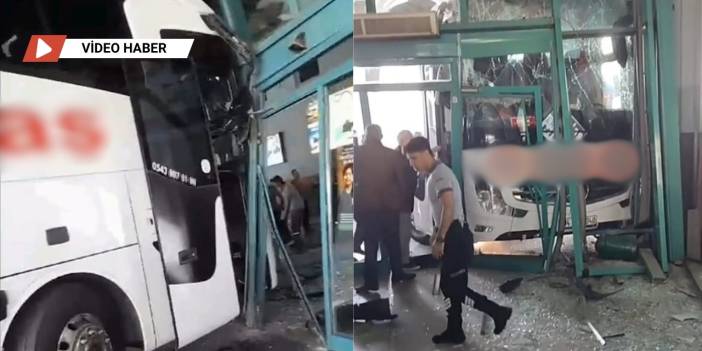İzmir'de korku dolu anlar! Yolcu otobüsü duramadı otogara girdi