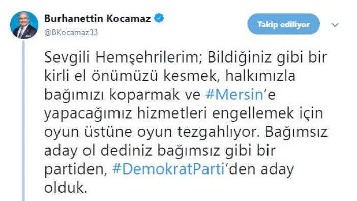 Burhanettin Kocamaz: “Bizden daha ne istiyorsunuz!”