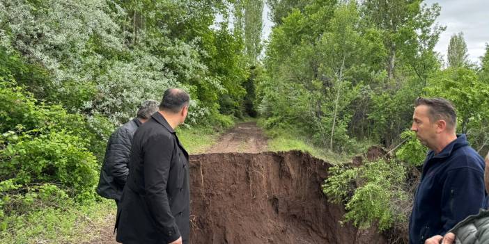 Sivas'ta heyelan nedeniyle 100 dönüm tarım arazisi zarar gördü