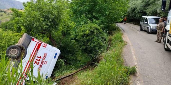 Siirt'te Akrep Sokmasına Müdahaleye Giden Ambulans Devrildi