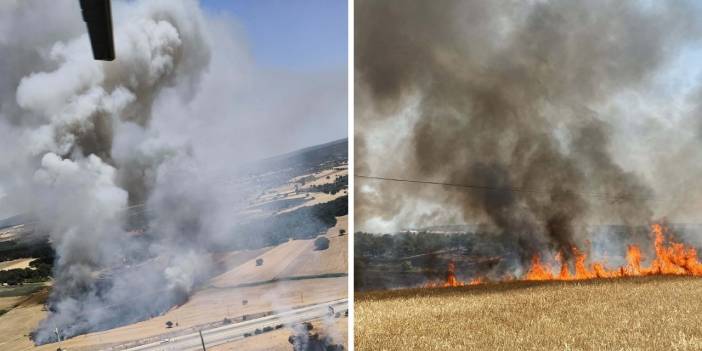 Çanakkale'de Korkutan Yangın! Havadan Karadan Müdahale Ediliyor