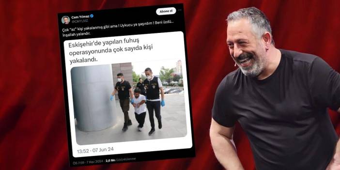 Cem Yılmaz'dan Fuhuş Operasyonuna Mizahi Yorum: "Çok 'Az' Kişi Yakalanmış!