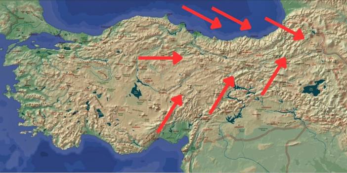 Trabzon, Rize ve Artvin, Niğde, Kayseri, Sivas, Erzincan, Erzurum, Gümüşhane, Bayburt, Kars ve Ardahan'a Kuvvetli Uyarı