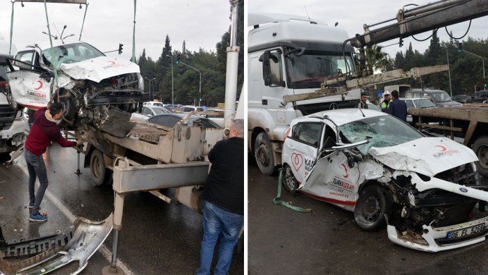 Feci kaza! Kırmızı ışıkta geçen TIR, Türk Kızılay'ı aracını hurdaya çevirdi...