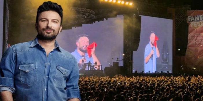 Megastar Tarkan terli havlusunu seyircilerin üstüne attı