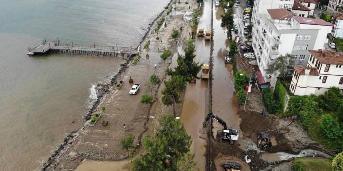 Ordu'nun Fatsa ilçesinde şiddetli yağış hasara neden oldu