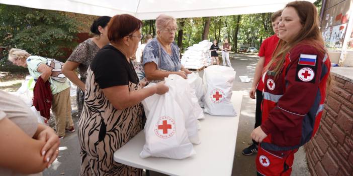 Kursk'ta sınırdaki vatandaşlara  insani yardım desteği