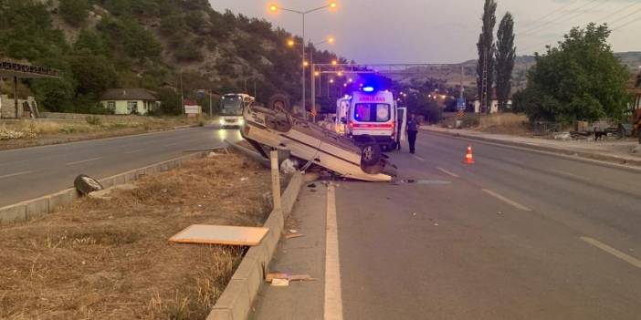 Kontrolden çıkan otomobil takla atıp savruldu: 1’i çocuk, 4 kişi yaralı!