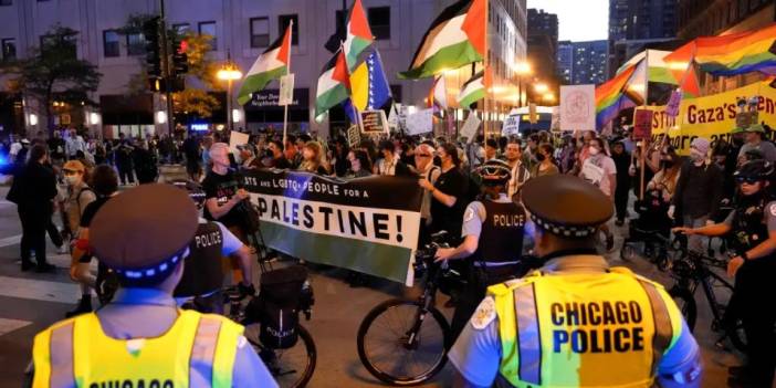 Chicago polisinden Filistin protestocularına sert müdahale: 14 kişi tutuklandı