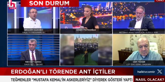 Necdet Saraç Atatürkçü Teğmenlerin duruşunu Halk Tv canlı yayınında yorumladı