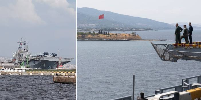 İsrail'i koruyan ABD gemisi İzmir Limanı'nda!