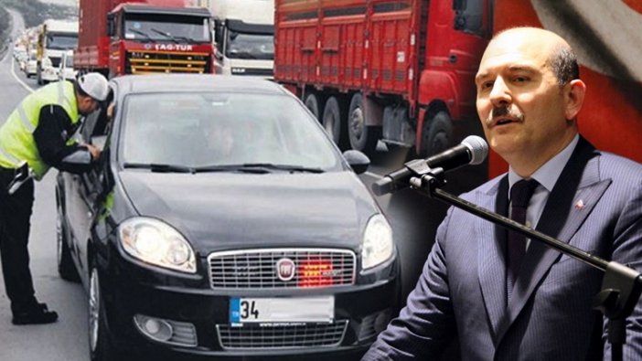 Bakan Soylu'dan talimat: Resmi plakalı araçlar da denetlenecek!