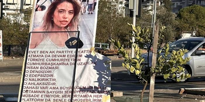 AKP'li esnaftan Dilruba'ya hakaret dolu pankart!