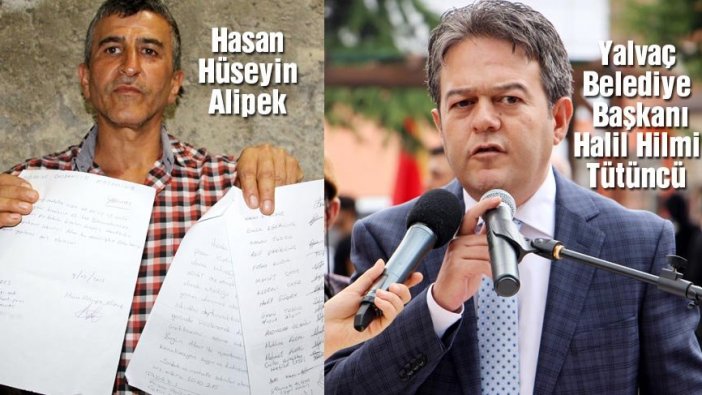 Yalvaç belediye başkanı Halil Hilmi Tütüncü'ye dışkılı saldırı