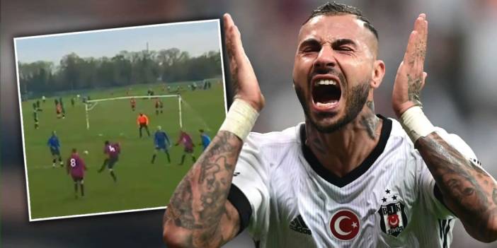 Amatör ligde Quaresma'yı kıskandıracak gol atıldı