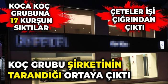 Koç Grubu şirketinin tarandığı ortaya çıktı. Çeteler işi çığrından çıktı