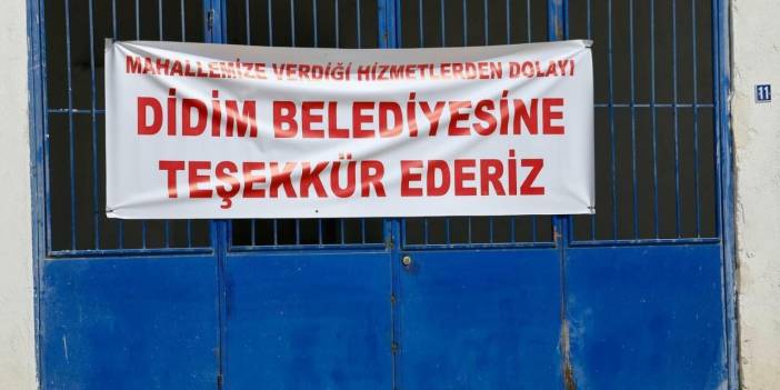 Didem Belediyesi'nin hızlı hamlesi mahalleden teşekkür aldı