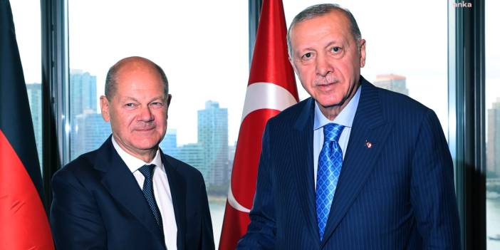 Cumhurbaşkanı Erdoğan, Almanya Başbakanı Scholz ile görüştü