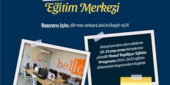 Ankara Büyükşehir Belediyesi’nin ücretsiz İngilizce eğitimleri devam ediyor