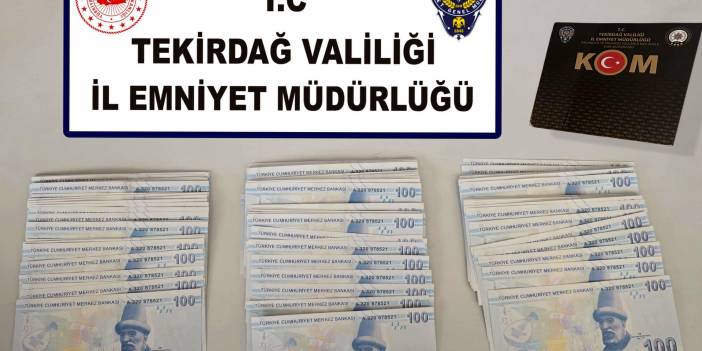 Tekirdağ'da piyasaya sahte para süren 3 şüpheli 23 bin lira sahte para ile yakalandı!