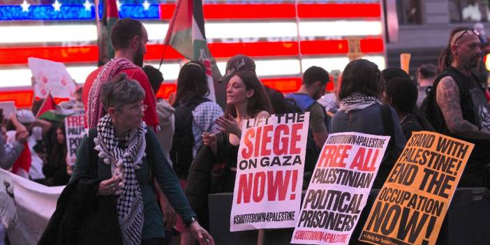 New York'ta Benjamin Netanyahu karşıtı protesto