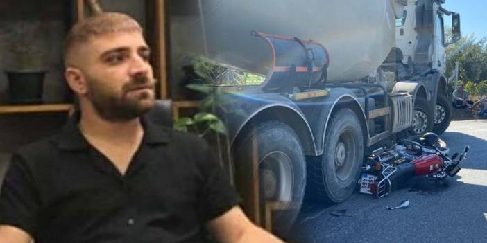 Emniyet şeridinde beton mikserinin çarptığı motosikletli öldü