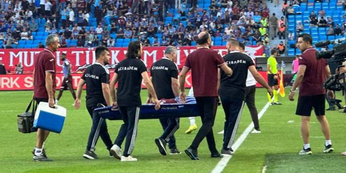 Trabzonspor'a şok. Sahadan sedyeyle çıktı