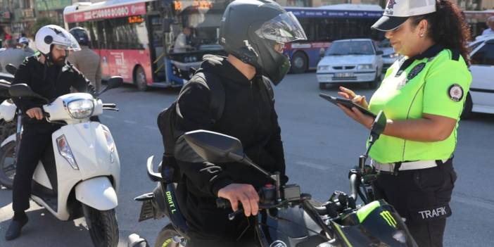 Elazığ'da motosiklet denetimi yapıldı