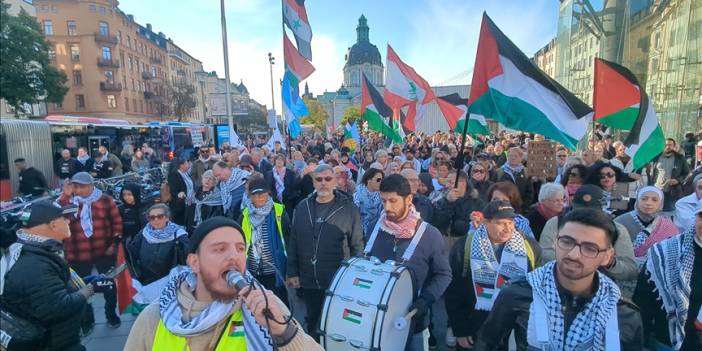 İsveç'te İsrail'in Gazze ve Lübnan'a saldırıları protesto edildi