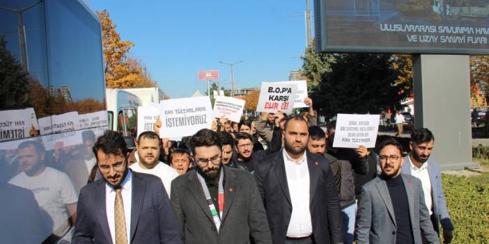 SAHA EXPO Fuarı'nda İsrail protestosunu polis engelledi