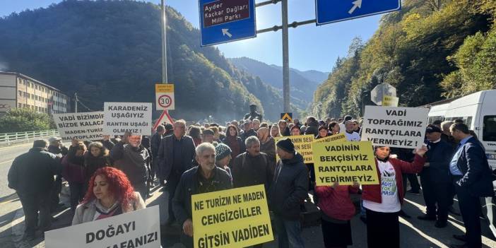 Fırtına Vadisi halkı bölgenin yapılaşmaya açılmasına tepki gösterdi