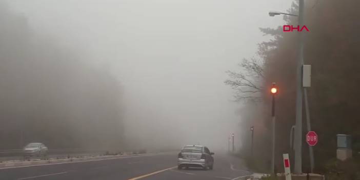 Bolu Dağı'nda yoğun sis etkili oldu