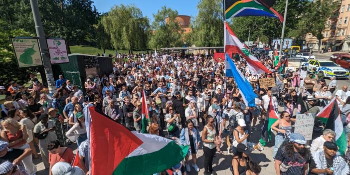 İsveç'te İsrail protestosu