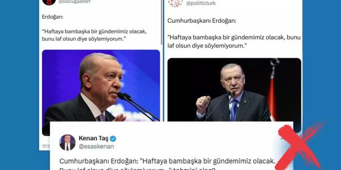 DMM yalanladı: Cumhurbaşkanının "Haftaya bambaşka bir gündemimiz olacak" şeklinde ifadesi yok