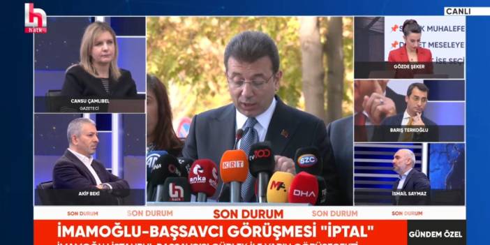 İsmail Saymaz Halk TV'de açıkladı. Ekrem İmamoğlu ile Akın Gürlek görüşecek mi?