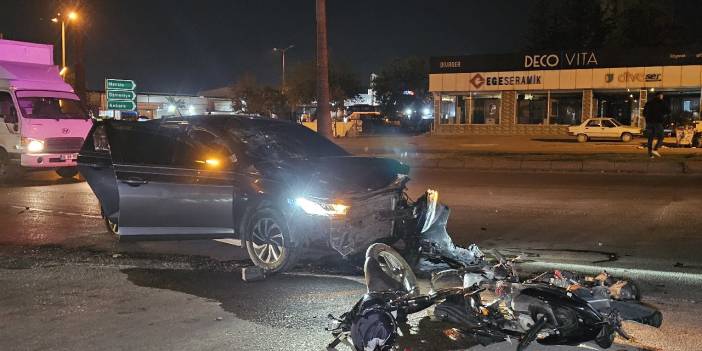 Otomobil ile motosikletin feci çarpıştığı kazada motosiklet sürücüsü öldü