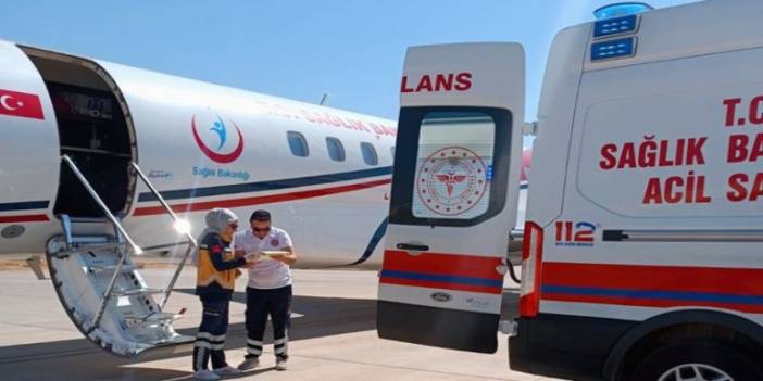 Ambulans uçak 6 aylık Delal için havalandı