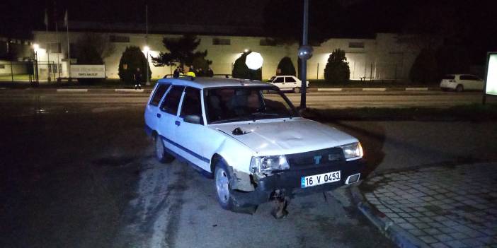 Bursa'da otomobille motosiklet kaza yaptı: 1 yaralı